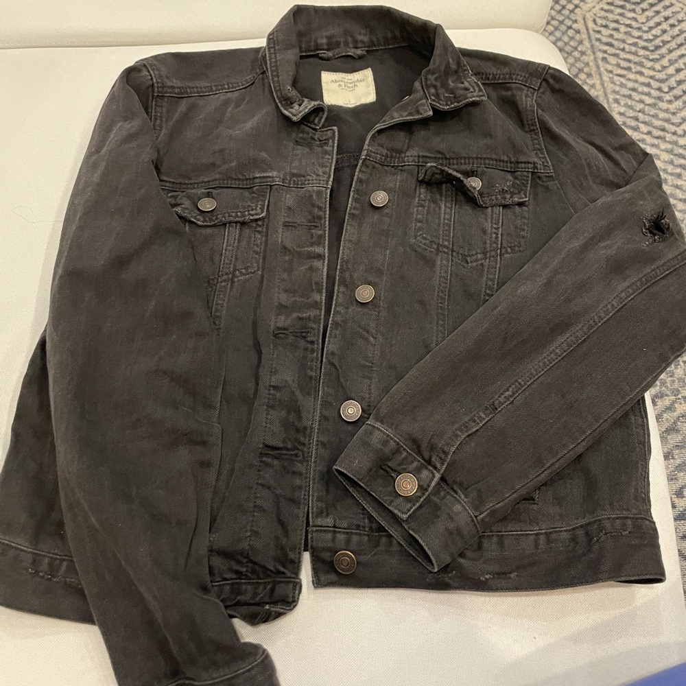 A&F Black Denim Jacket